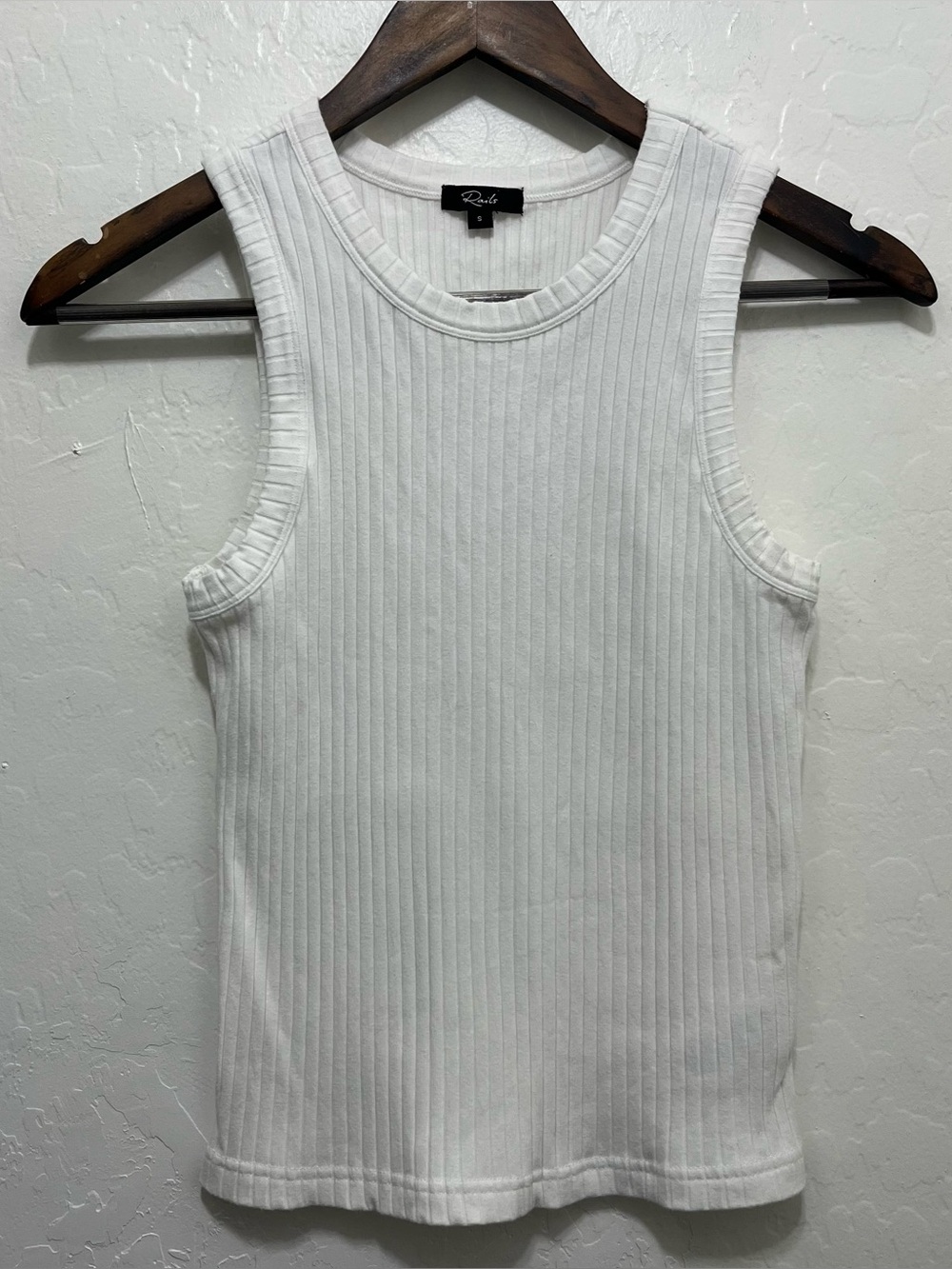 Rails The Racer Ribbed Tank in White Size S